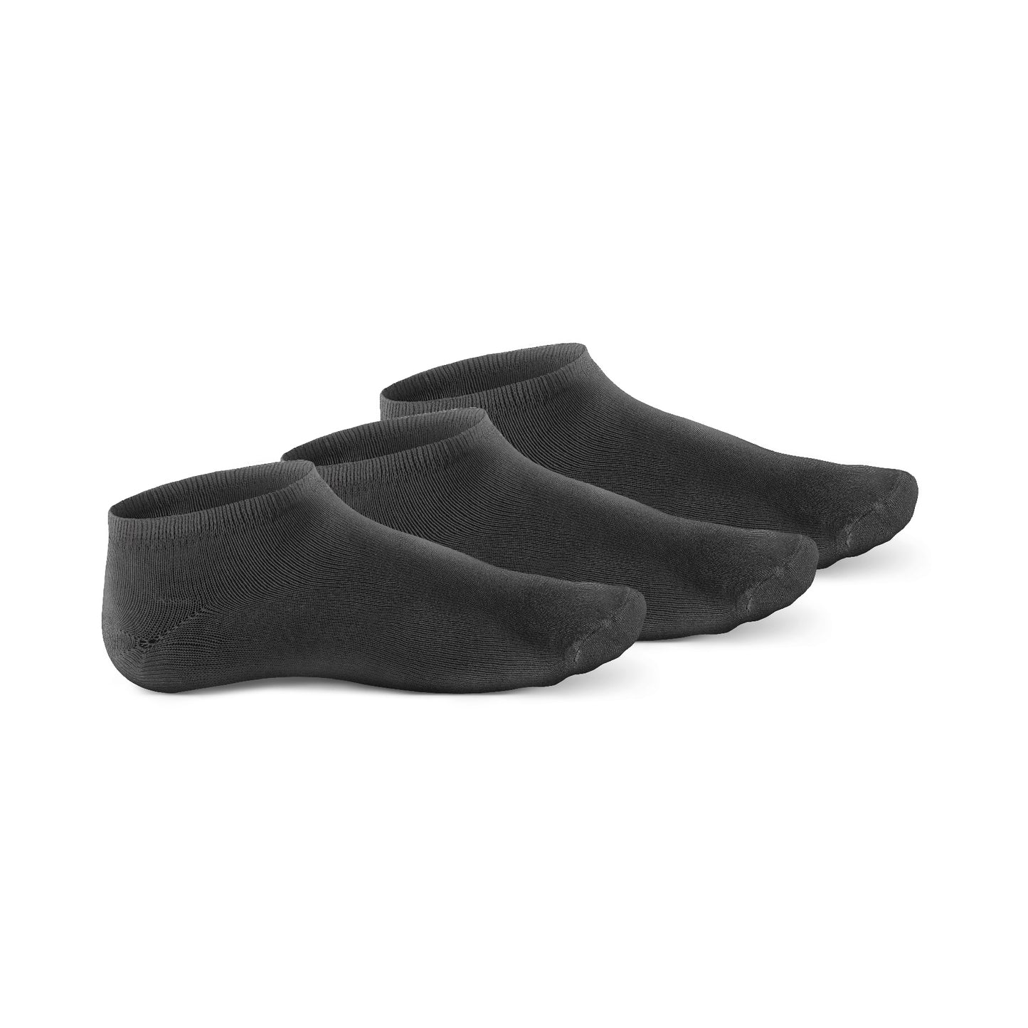 Plain Black Ankle 3 Pack Socks