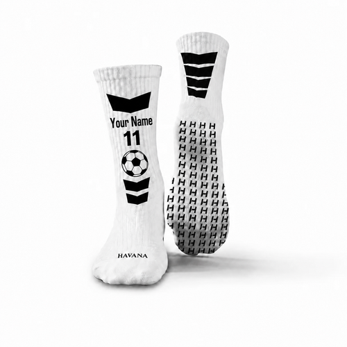 Customized White Mid Calf Socks