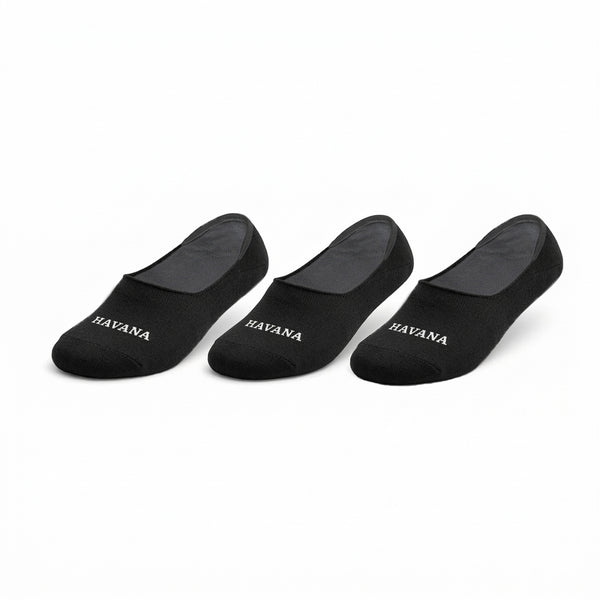 No Show Black 3 Pack Socks
