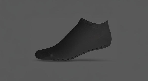 Plain Black Silicon Low Cut Socks