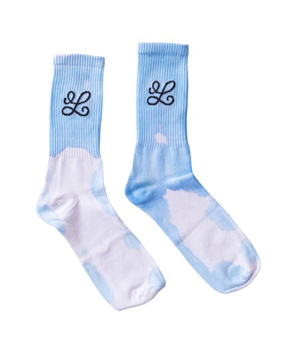 Baby blue Tie Dye socks