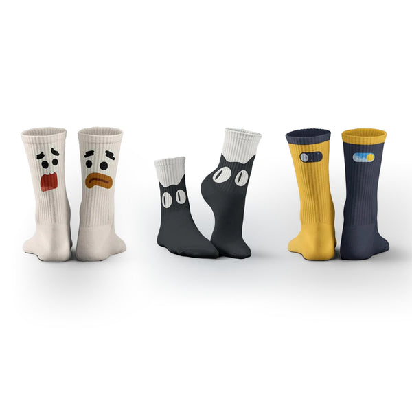 Face Socks Set Of 3