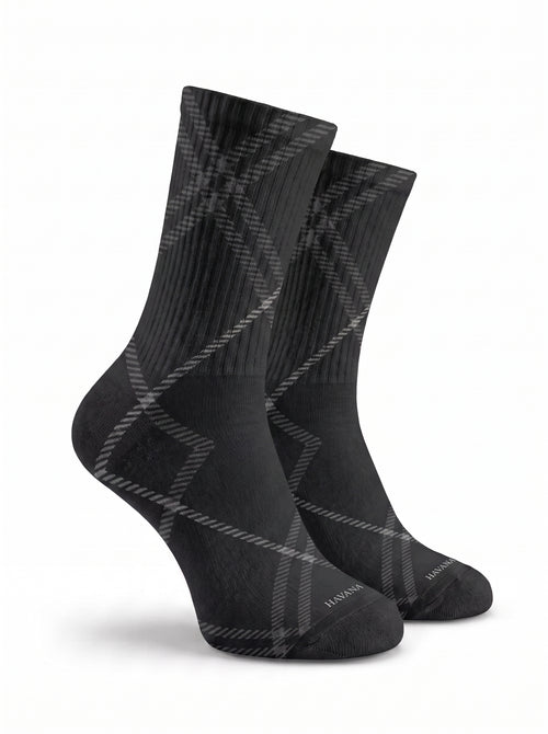 Pinstripe Black Classic Socks