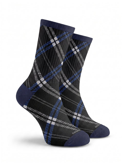 Pinstripe Blue Classic Socks