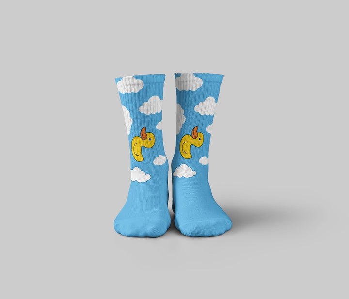 Duck Blue Mid Calf Socks