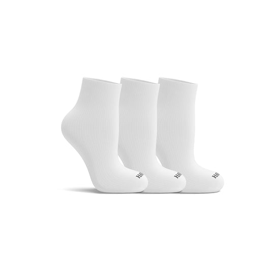 Plain white half 3 Pack Socks