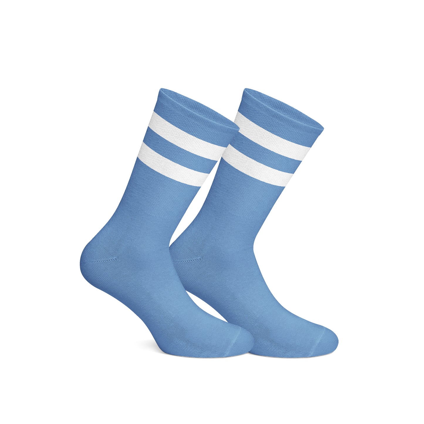 Basic BabyBlue with white stripes socks