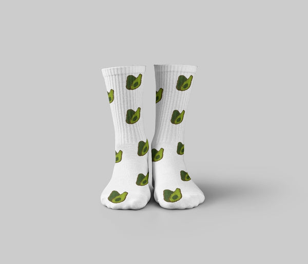 Avocado White Socks