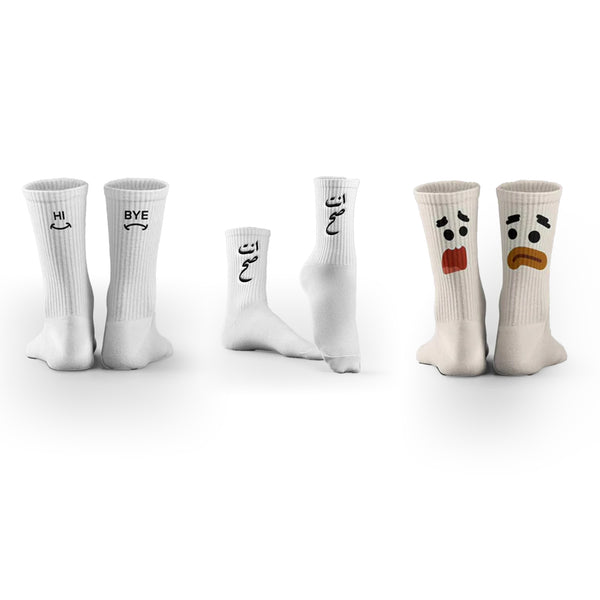 Double Face Socks Set Of 3