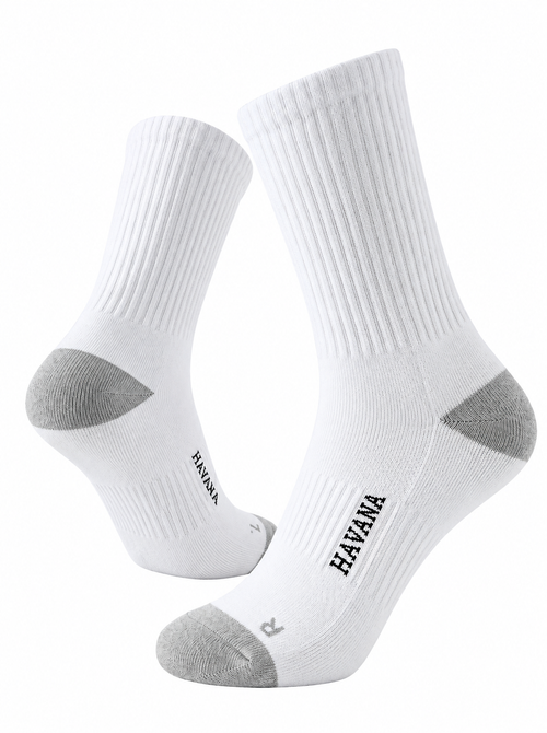 Tall Heavy White Heel & Toe Gray