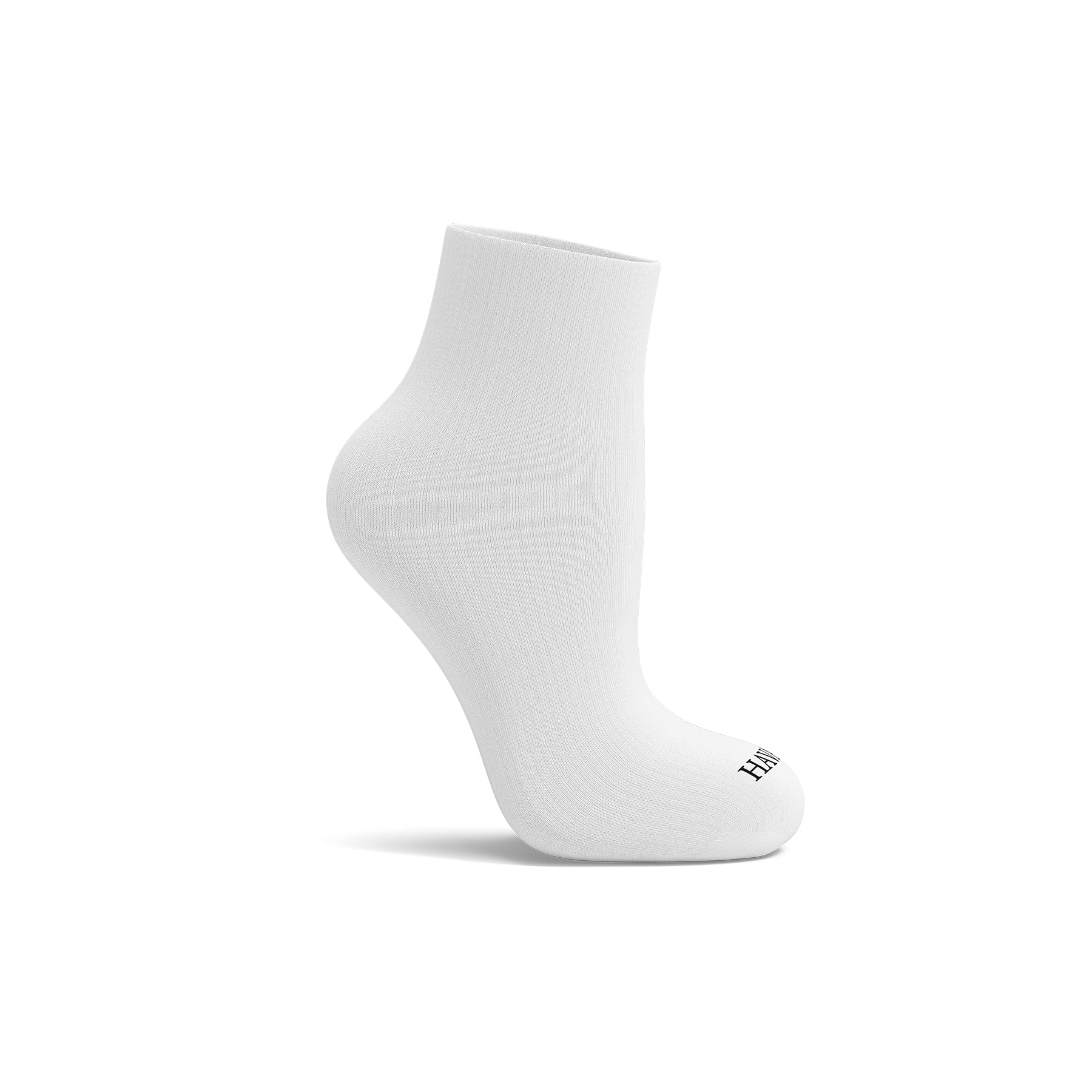 plain white half socks