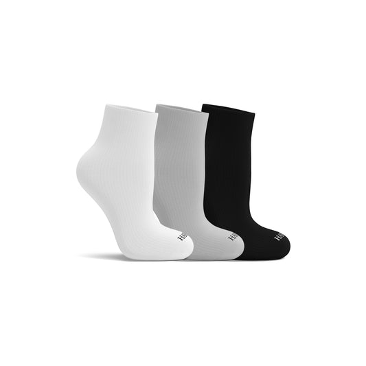 Plain half 3 pack socks