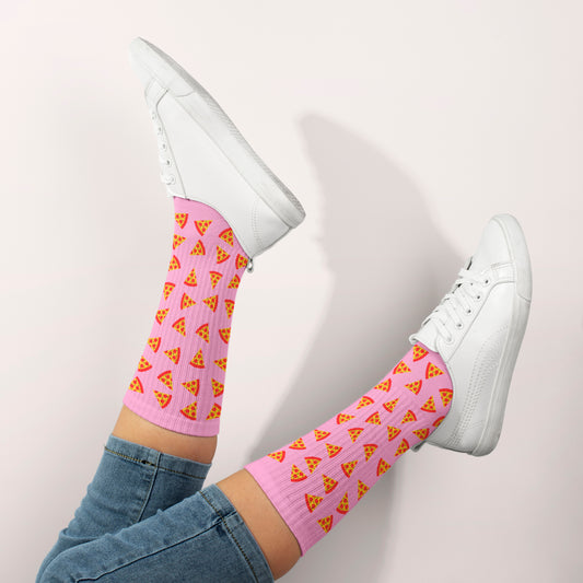 Pizza pink socks