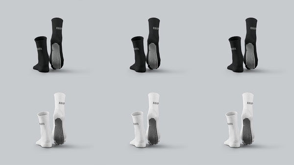 Silicon Black & white 6 Pack Havana Socks