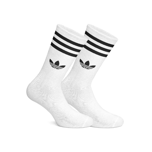 Adidas white in black socks