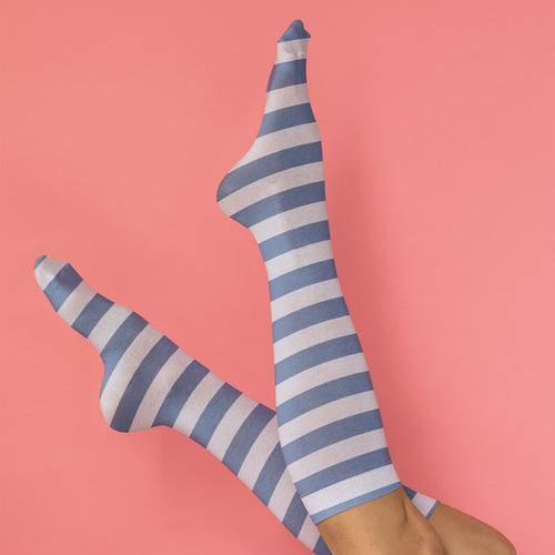 Colone Baby Blue & White Socks