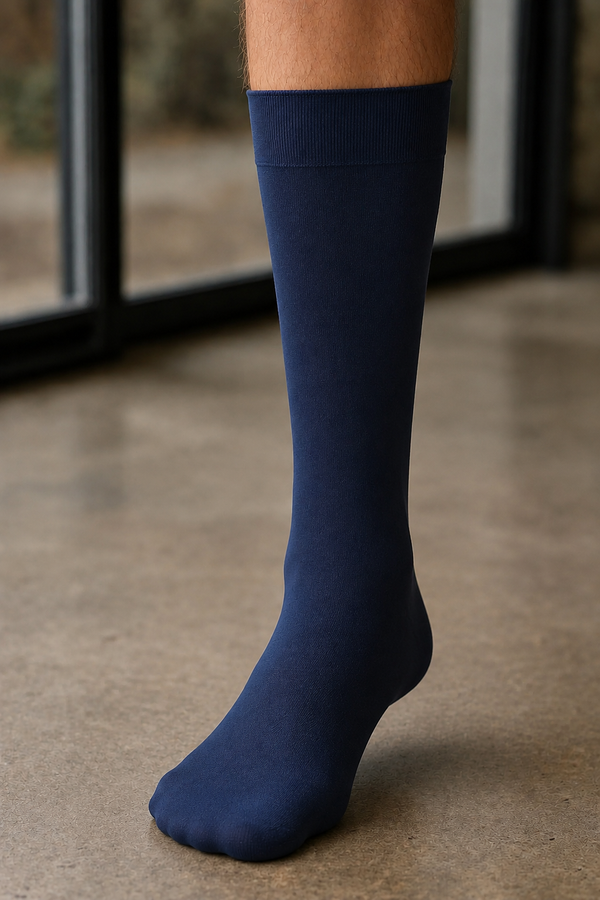 Men’s Naylon Navy Mid Calf Socks