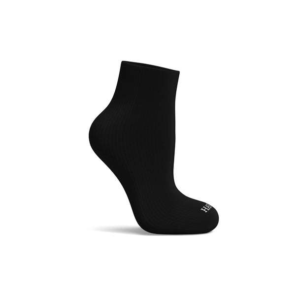 Plain Black Quarter socks
