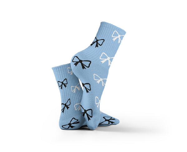 Black&White Bows Socks