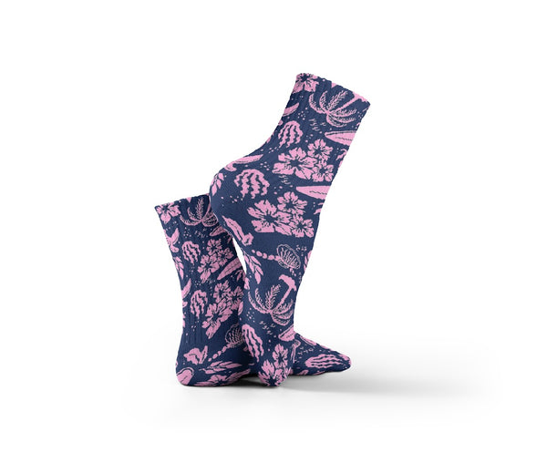 Pink Palm Trees Socks