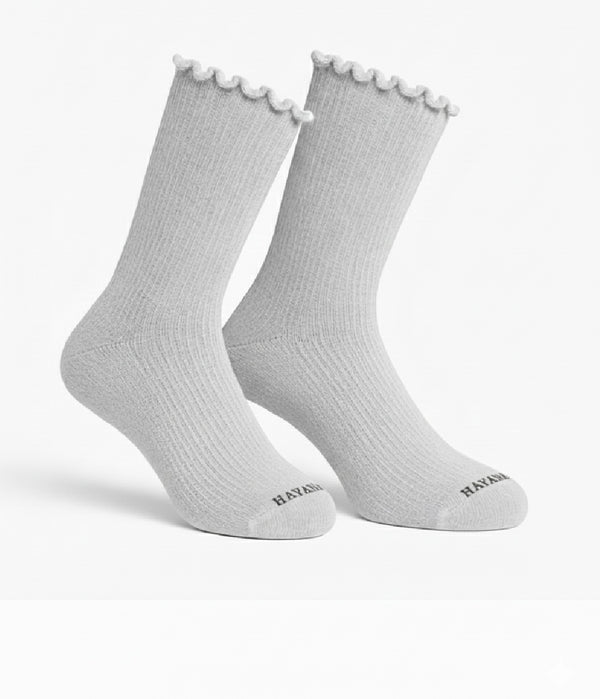 Light Gray Ripple Socks