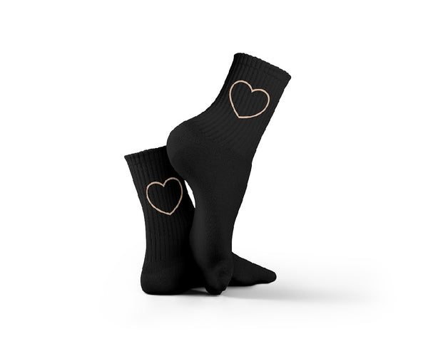 Black Heart Socks