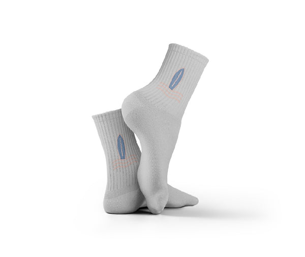 Blue Tropical Pattern Socks