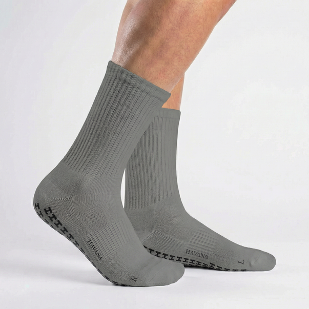 Silicon Grey Havana Mid Calf Socks