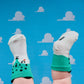 Green wolf - Kids Socks