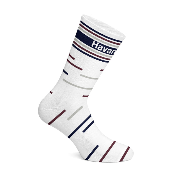 Havana All Stripes Navy\Gray Mid Calf