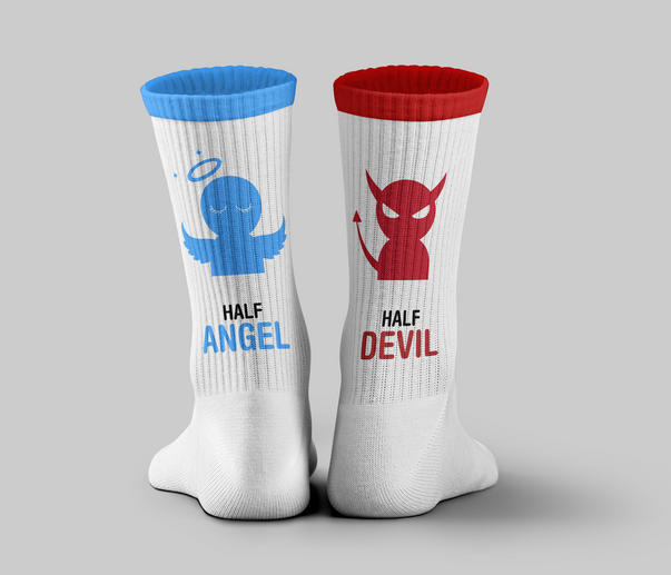 Angle & Devil Mid Calf Socks