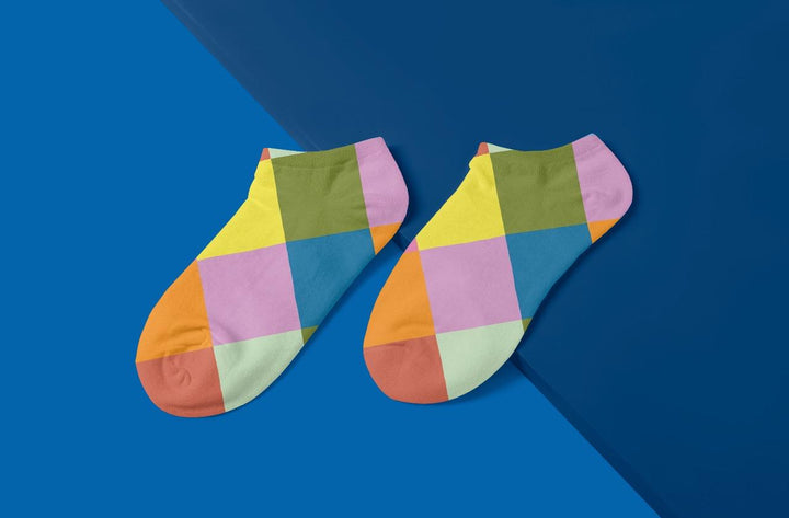 Fun in Squares Low Cut Socks