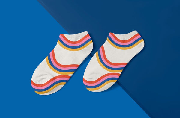 Groovy Waves Low Cut Socks