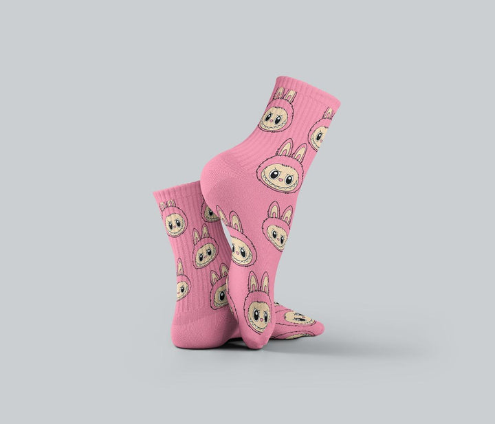 Labubu Bunny Pink Socks