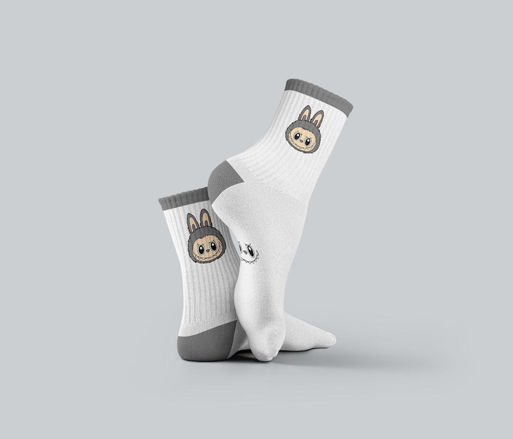 Labubu Cozy Gray Socks