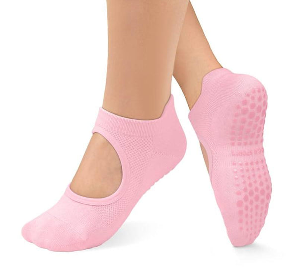 Yoga Pink Grip Low Cut Socks