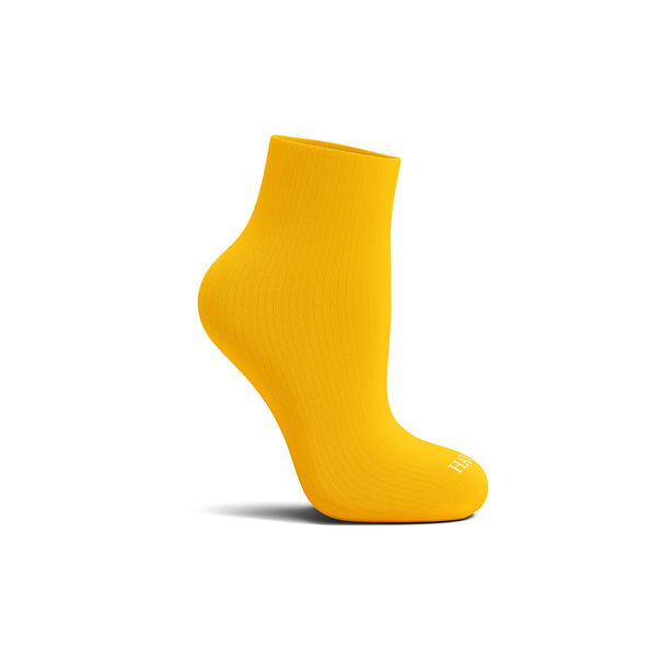 Plain Yellow Quarter Socks