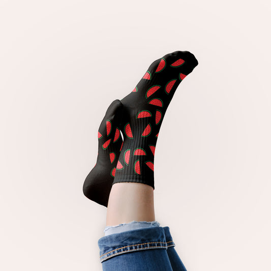 Watermelon Black socks