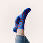 Watermelon Blue socks