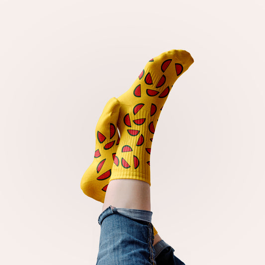 Watermelon yellow socks