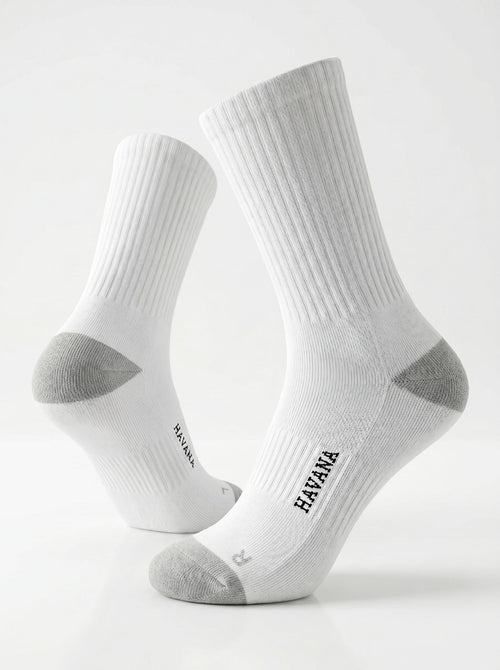 Tall Heavy White Heel & Toe Gray