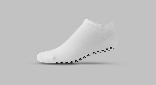 Plain White Silicon Low Cut Socks