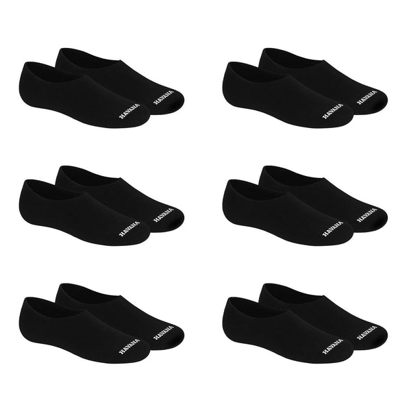 No Show Black 6 Pack Socks