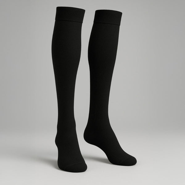 Football Black High Knee Socks