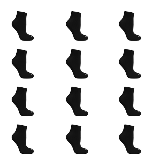Plain Black Quarter Set Of 12