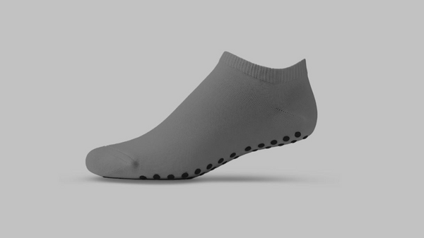 Plain Grey Silicon Low Cut Socks