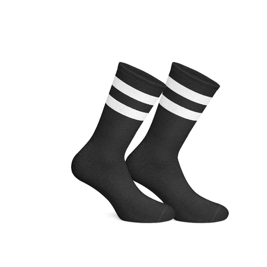 Basic black with white strips socks