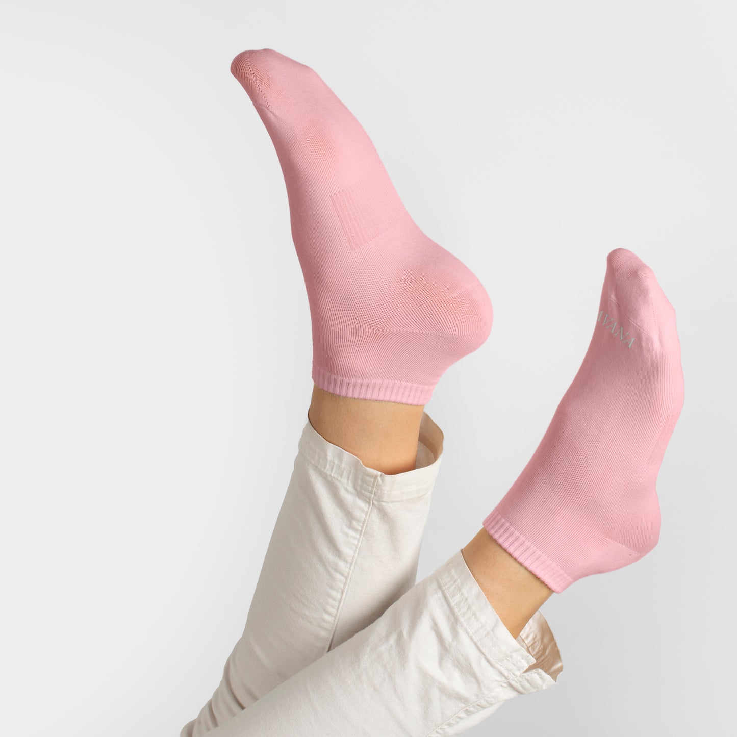 Plain pink Half socks