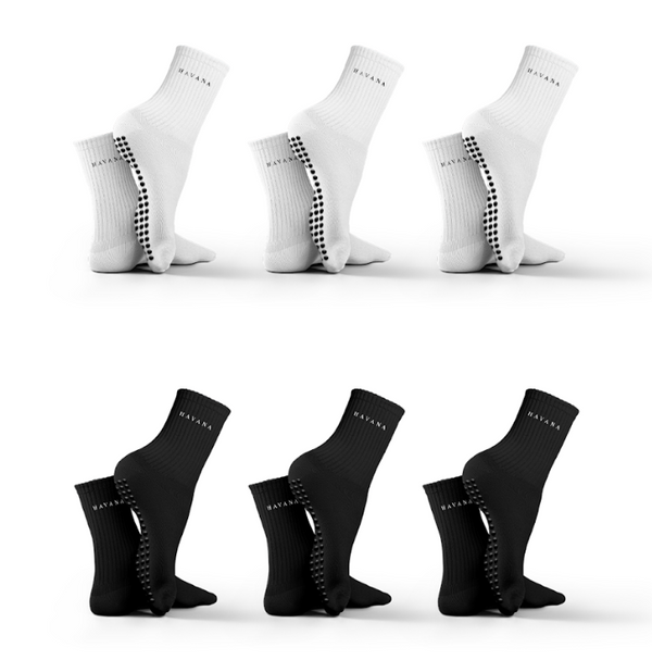 Silicon 6 pack Havana Mid Calf Socks