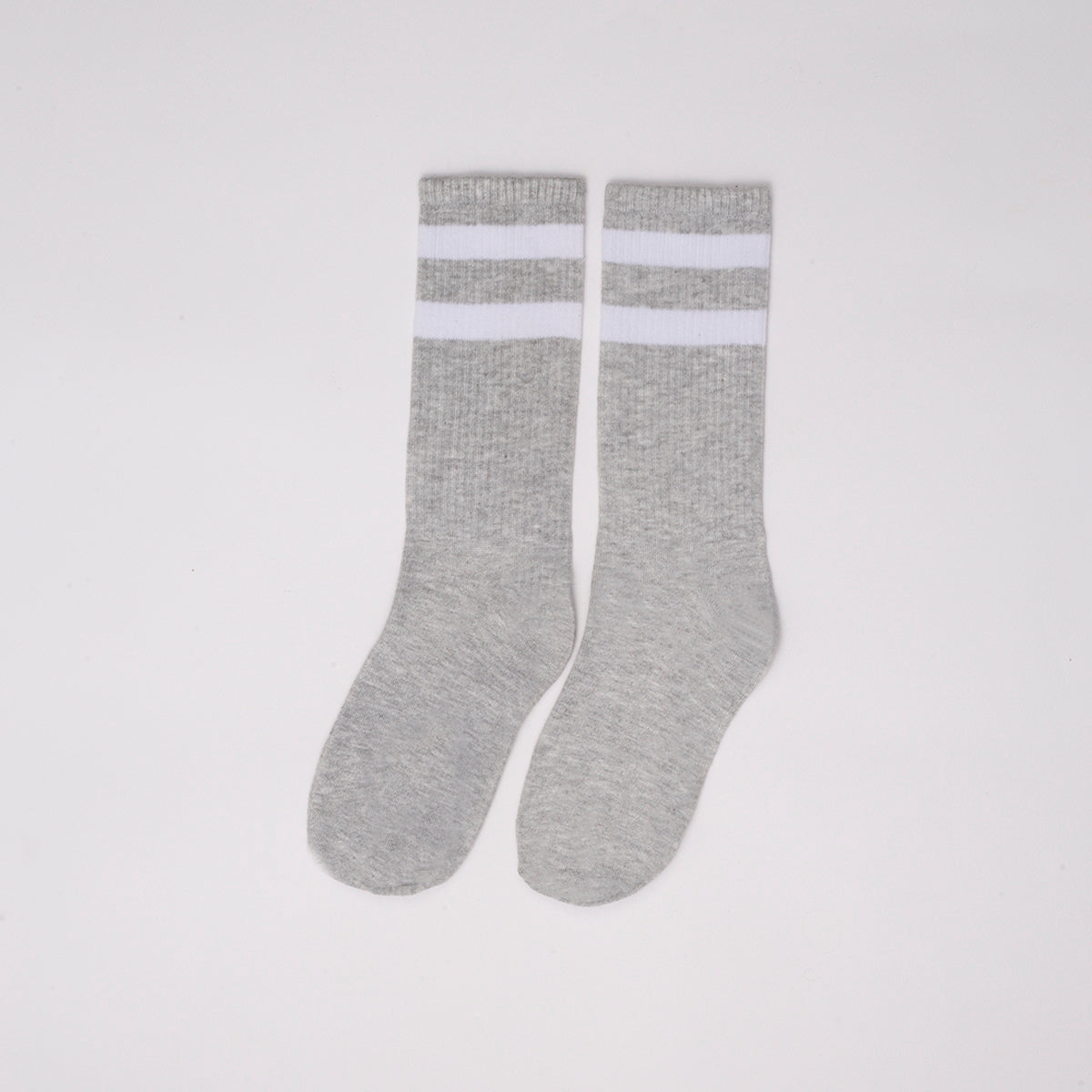 Basic grey with white strips socks